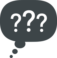 Question Mark Thought Bubble Inquiry Icon

