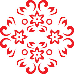 Beautiful flower art and mandala vector design