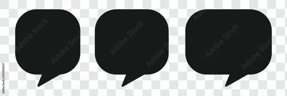 Poster Speech Bubble set. Talk bubble. Blank empty vector white speech bubbles.