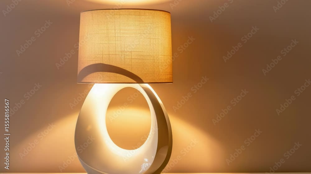 Poster a single lamp sitting on a table
