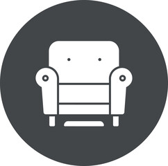 Comfortable Armchair Sofa Furniture Icon

