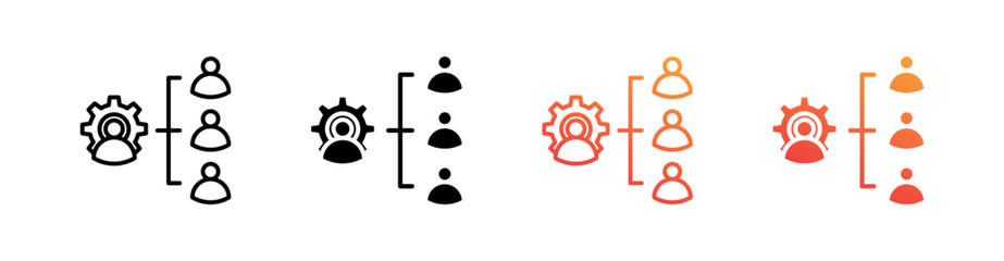 Restructuring Multiple Style Icon Set Vector 