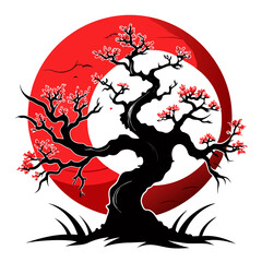 halloween tree with bats