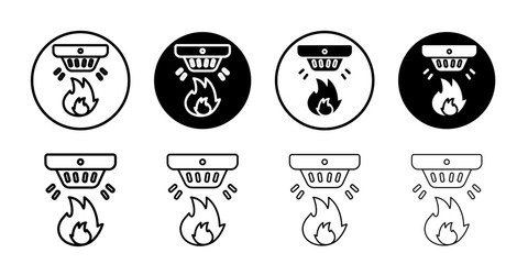 Detector icon thin flat simple illustration symbol