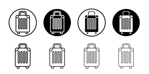 Luggage icon thin flat simple illustration symbol