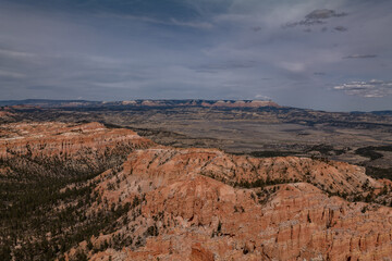 Lower Inspiration Point , Bryce Canyon National Park, Utah. Claron Formation, (Tcp) Pink member;...