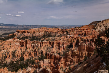 Lower Inspiration Point , Bryce Canyon National Park, Utah. Claron Formation, (Tcp) Pink member;...