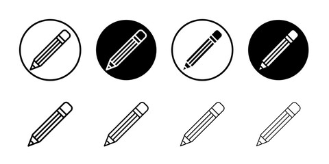 Pencil icon thin flat simple illustration symbol