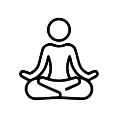 Meditating person sitting cross-legged in a relaxed posture  