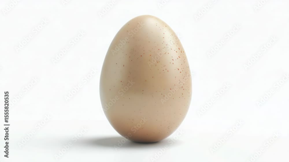 Poster single egg placed on a white surface, often used as a symbol of simplicity and purity