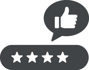 Customer Review Rating Icon - Positive Feedback & Satisfaction