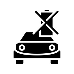 Broken car battery  icon