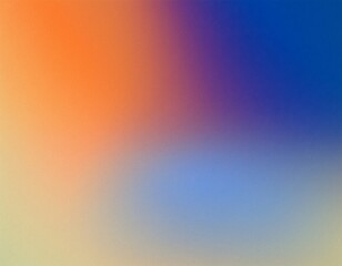 Obraz premium Smooth and subtle color gradient background blending shades of blue, orange, and beige, creating a tranquil and versatile abstract design.