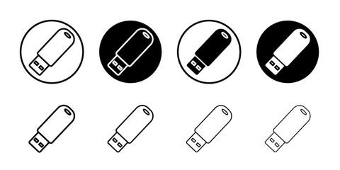 Usb Drive icon thin flat simple illustration symbol
