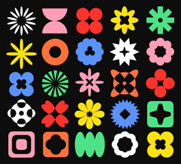 Collection of Geometric and Floral Shape Designs