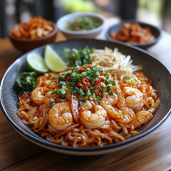 Thai style noodles , Pad thai white
