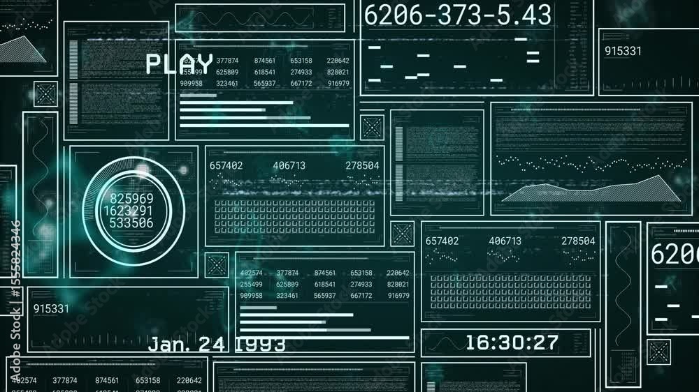 Poster clicking play icon initiating ui updating gauges reshaping graphs visualizing time progression