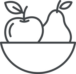 Fruit Bowl with Apple & Pear - Healthy Eating & Fresh Food