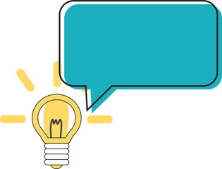 アイデアが閃くイラスト