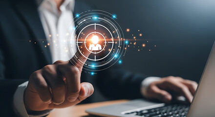 Person targeted by digital interface targeting human