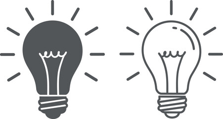 Idea Light Bulbs - Innovation & Creative Thinking Icon

