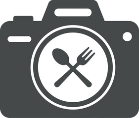  Food Photography Icon: Culinary Camera & Utensils