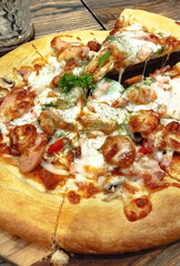 Delicious Pizza with Pepperoni and Cheese