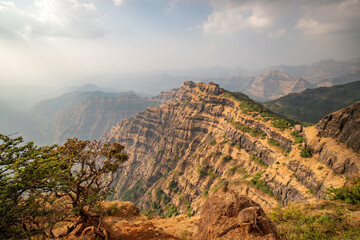 Arthur's Seat, a beautiful landscape, a sightseeing attraction in Mahabaleshwar, India