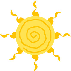 an illustration of the blazing summer sun