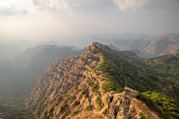 Arthur's Seat, a beautiful landscape, a sightseeing attraction in Mahabaleshwar, India