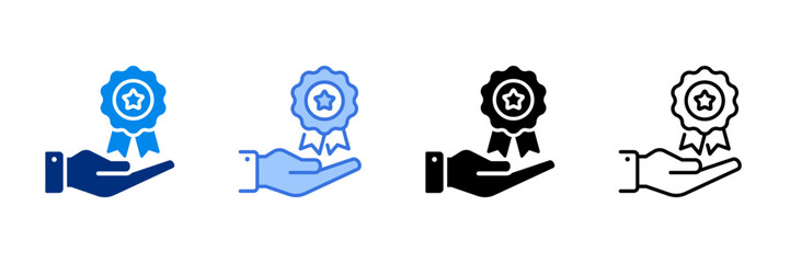 Benefit Icon Set Multiple Style Vector Illustration