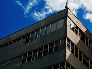 Russian almost abandoned industrial building