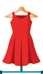 red dress isolated on white