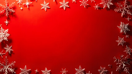 Snowflake Border Festive Winter Decoration isolated on a transparent background