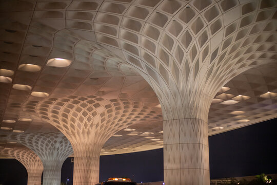 The architectural style of Airport of Mumbai, India