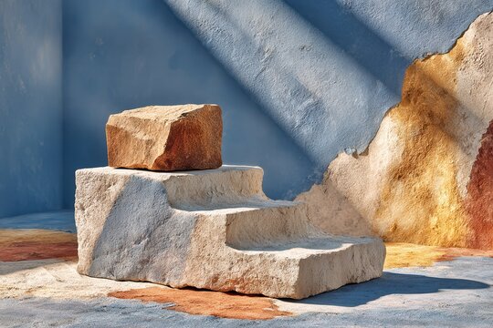 Product podium with textured background