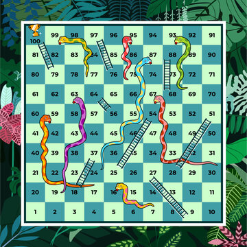 snakes and ladders game board template