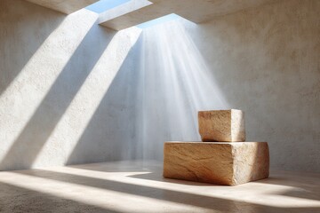 Product podium with textured background