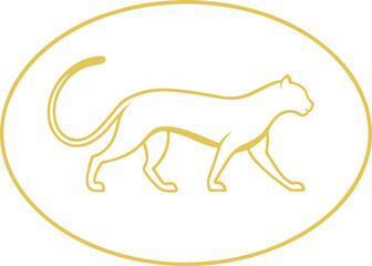 panther minimalist logo design. luxury branding concept