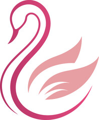 swan logo vector. Abstract minimalist logo icon swan