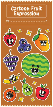 Cartoon Fruit Expression
