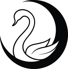 Swan Logo Vector Icon