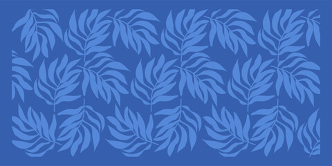 Abstract Matisse Leaves. Modern Leaves Background in Contemporary Minimal Style. Trendy Groovy Vector Illustration in Beige and Black Colors for T-Shirts, Wallpaper, Case Phone