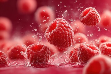  Rasberries explosion banner