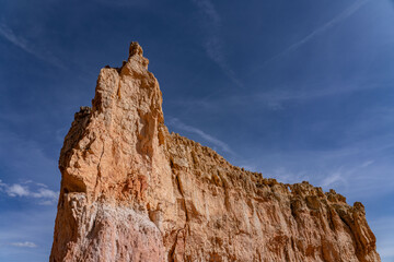 Sunset Point Overlook, Bryce Canyon National Park, Utah. Claron Formation, (Tcp) Pink member;...