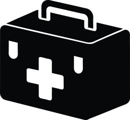  first aid kit box vector silhouette art and illustration