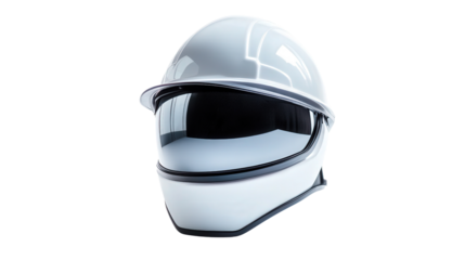Smart construction helmet with visor, Transparent background, PNG file
