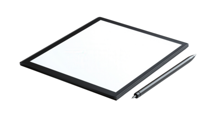 Smart writing pad for note digitization, Transparent background, PNG file