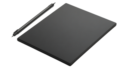 Smart writing pad for note digitization, Transparent background, PNG file