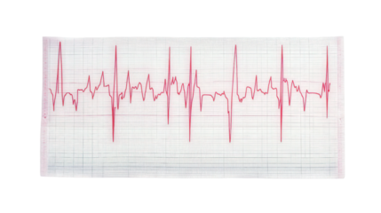 Smart EKG strip recorder, Transparent background, PNG file